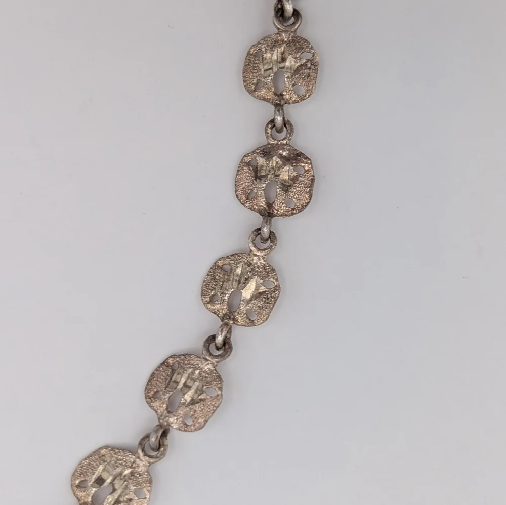 Solid .925 Silver Sand-dollar Bracelet